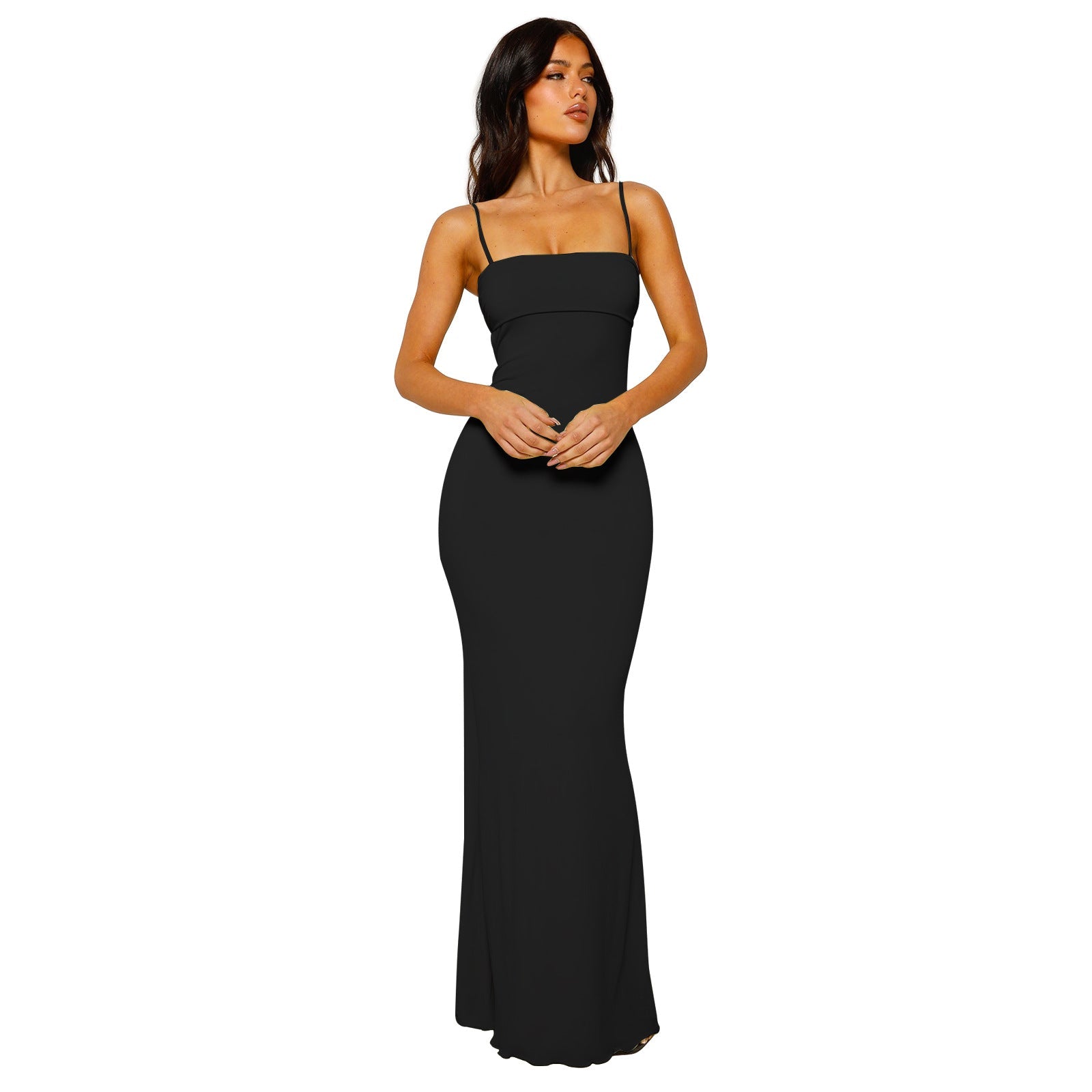 Damska Sukienka Maxi Bodycon - Bez Pleców Elegancka Wieczorowa