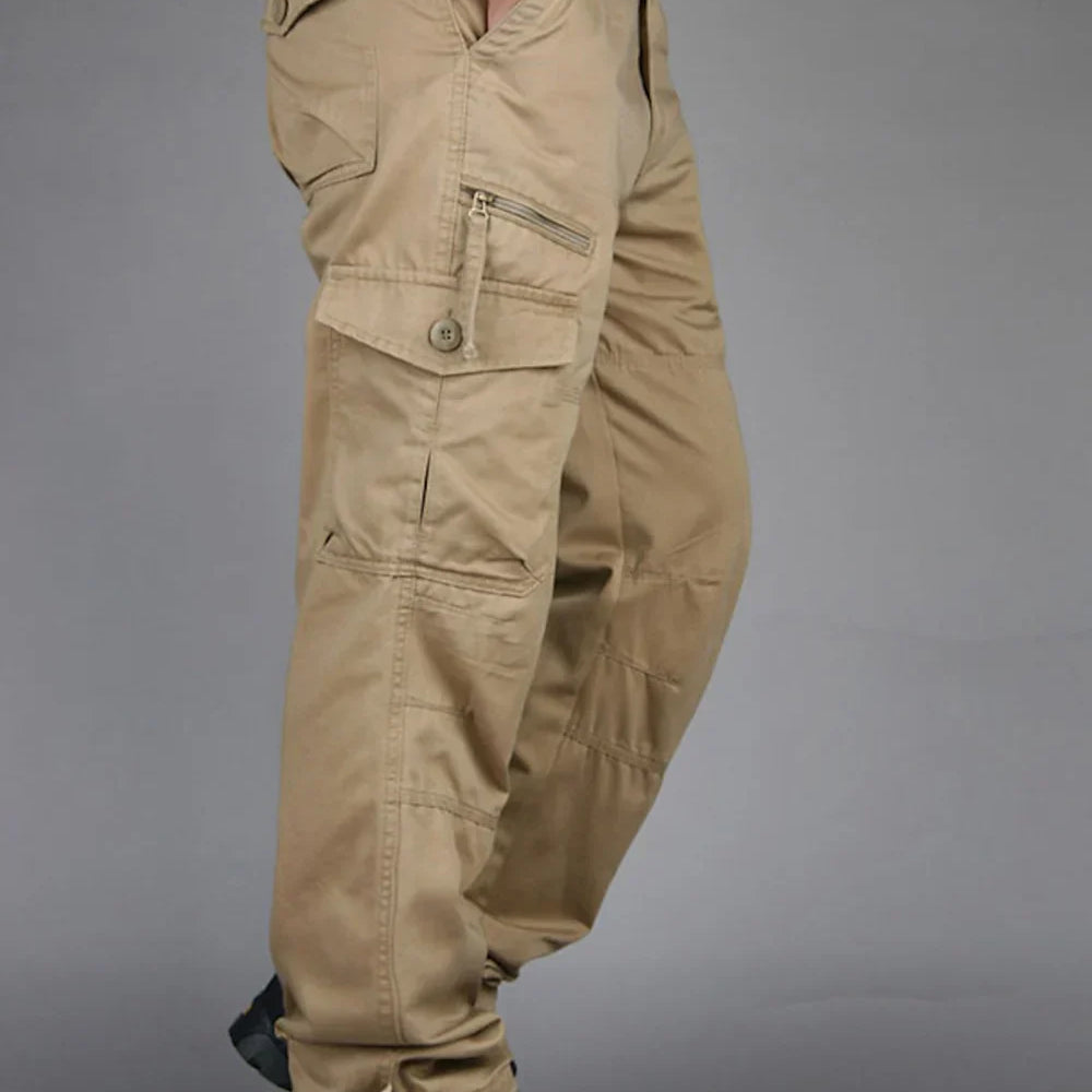 Męskie Spodnie Cargo - Luźne Z Kieszeniami