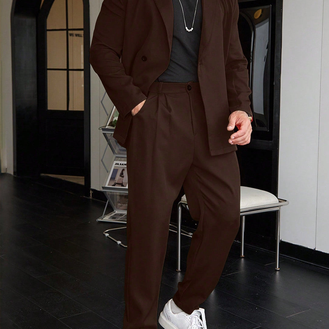 Męski Garnitur - Luźny Krój