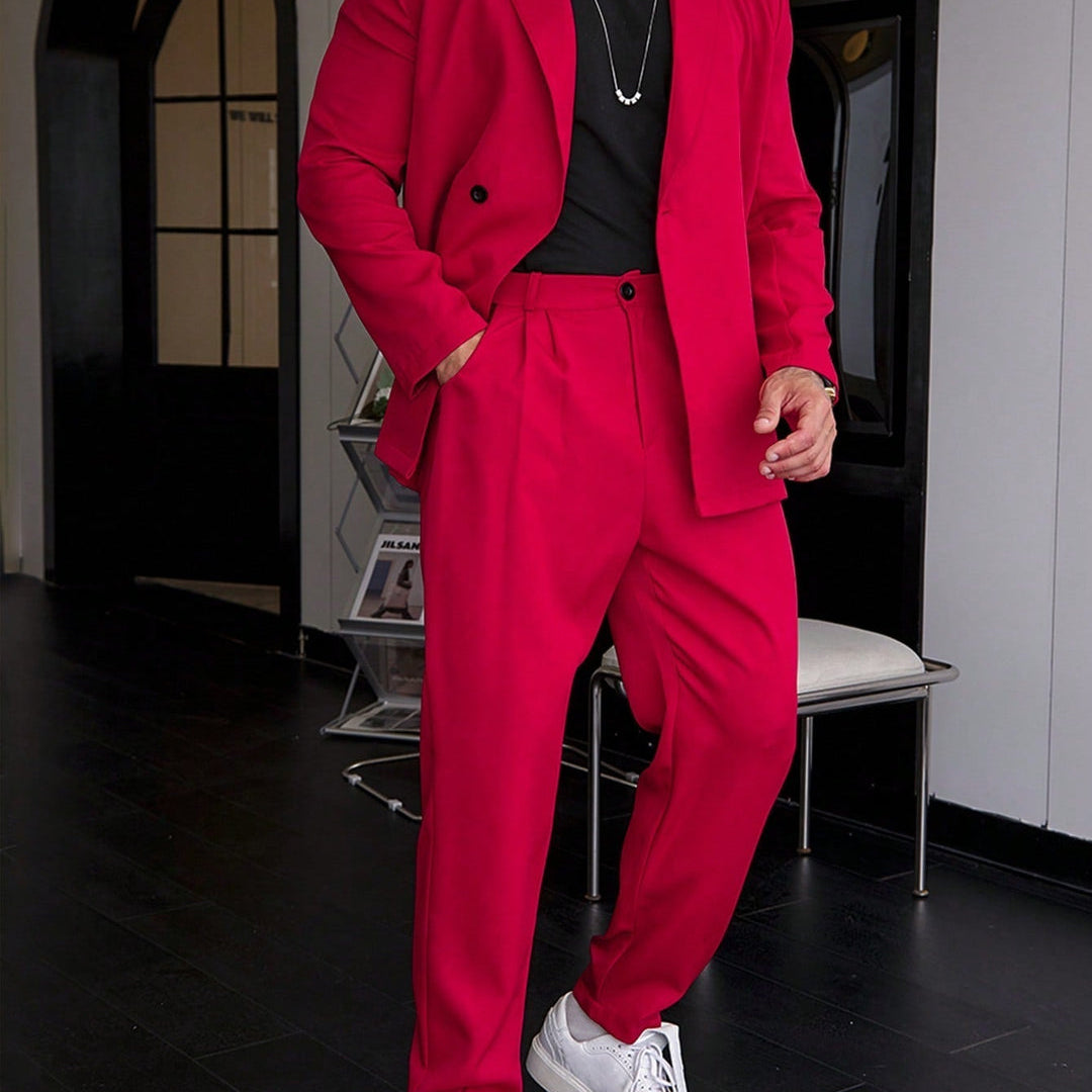 Męski Garnitur - Luźny Krój