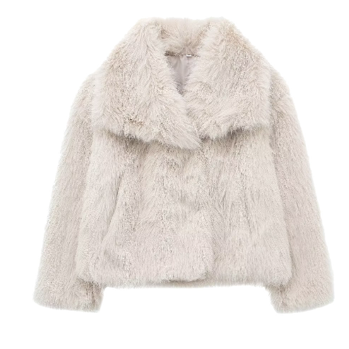 Damska Zimowa Kurtka Sztuczne Futro – Szykowna i Elegancka