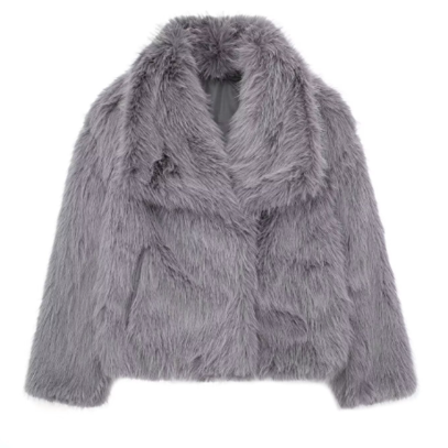 Damska Zimowa Kurtka Sztuczne Futro – Szykowna i Elegancka