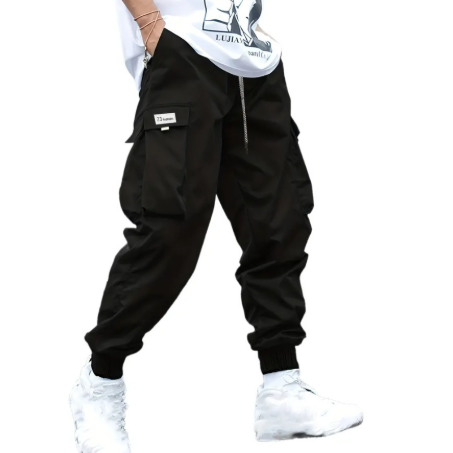 Męskie Spodnie Cargo - Jogger ze Ściągaczami