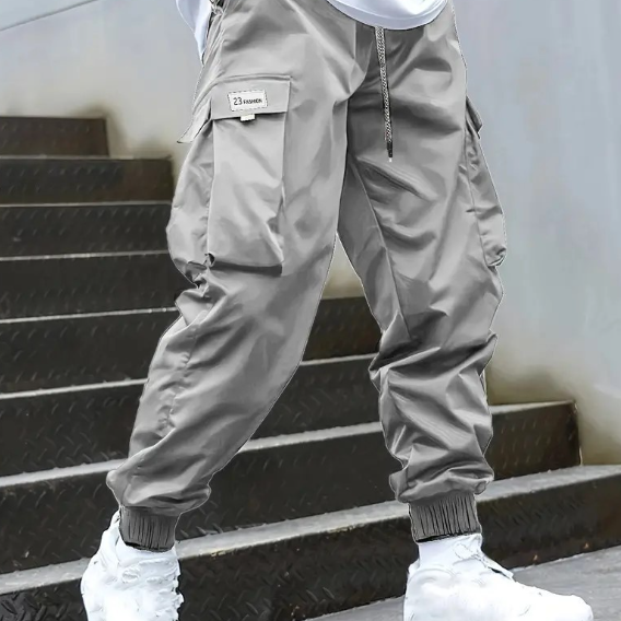 Męskie Spodnie Cargo - Jogger ze Ściągaczami