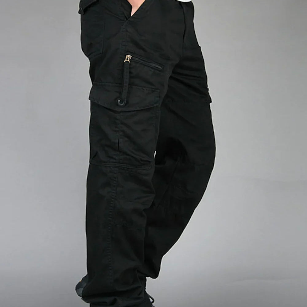 Męskie Spodnie Cargo - Luźne Z Kieszeniami