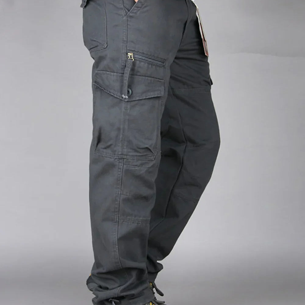 Męskie Spodnie Cargo - Luźne Z Kieszeniami