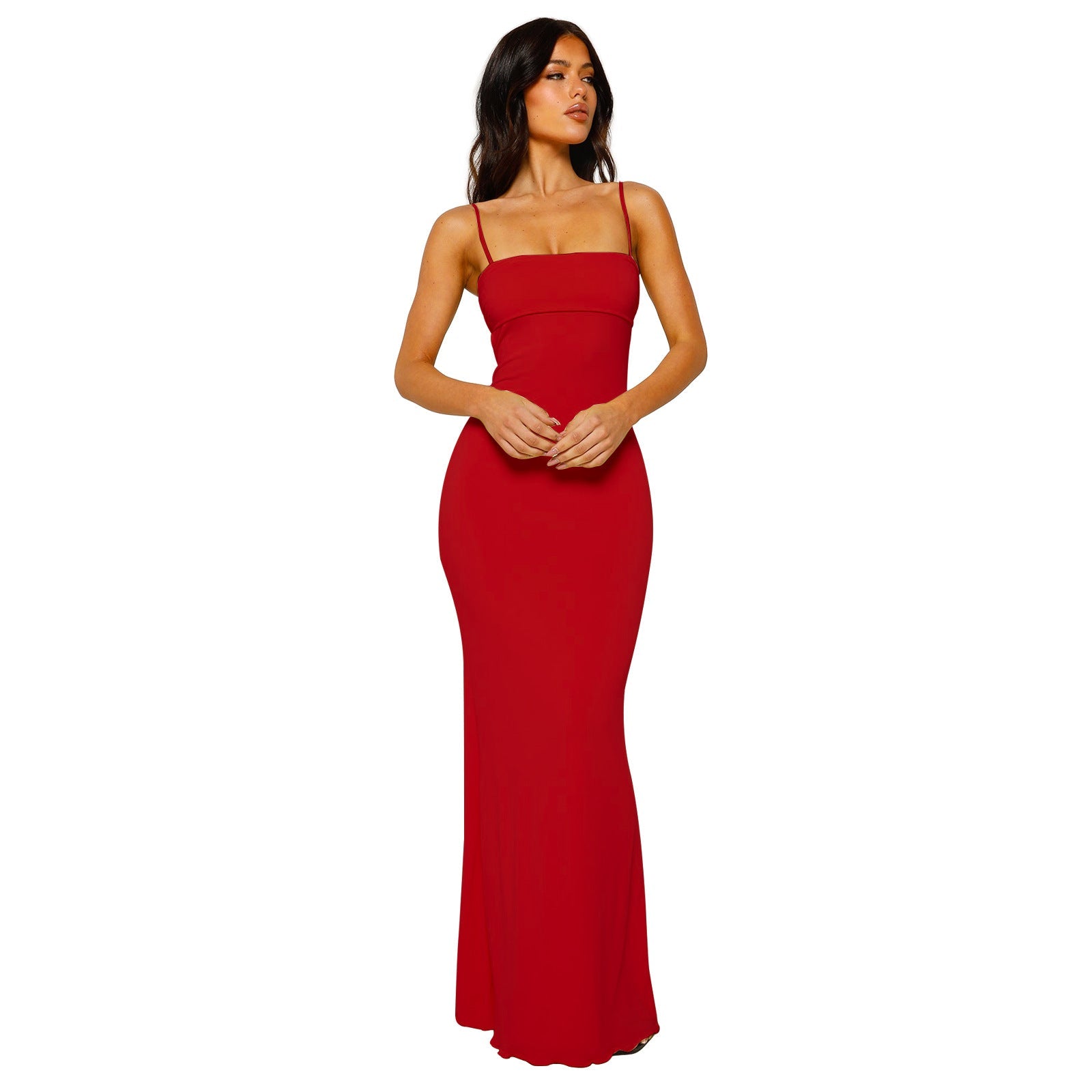 Damska Sukienka Maxi Bodycon - Bez Pleców Elegancka Wieczorowa