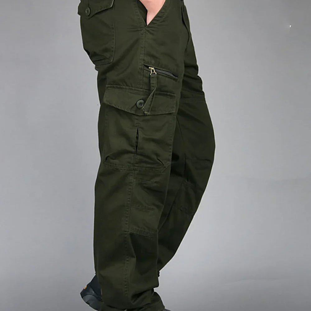 Męskie Spodnie Cargo - Luźne Z Kieszeniami