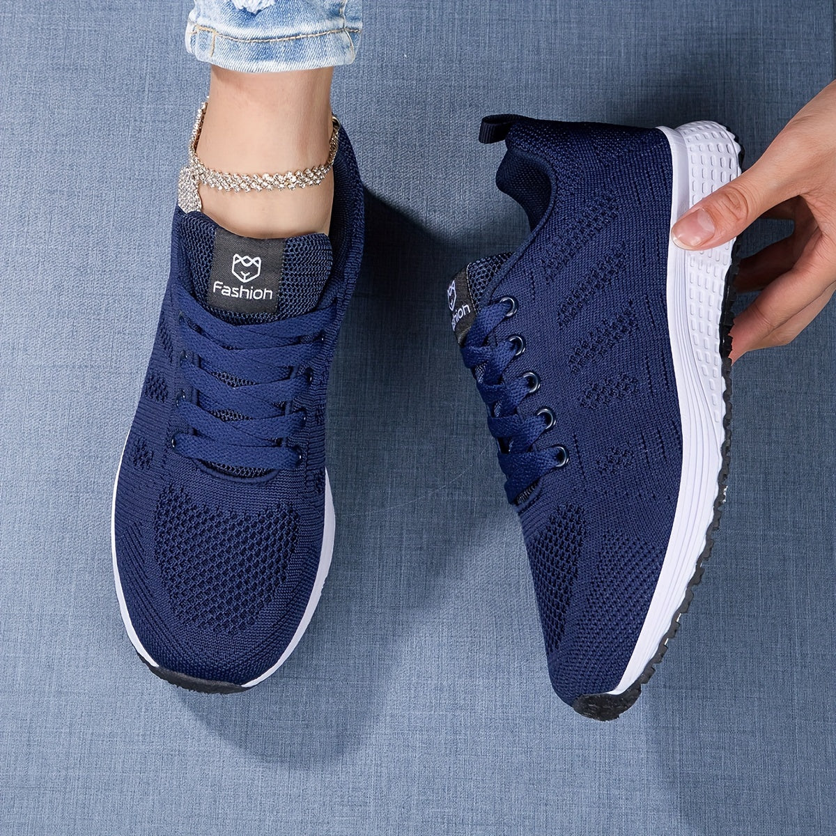 Damskie Oddychające Sneakersy - Lekkie Komfort Sport