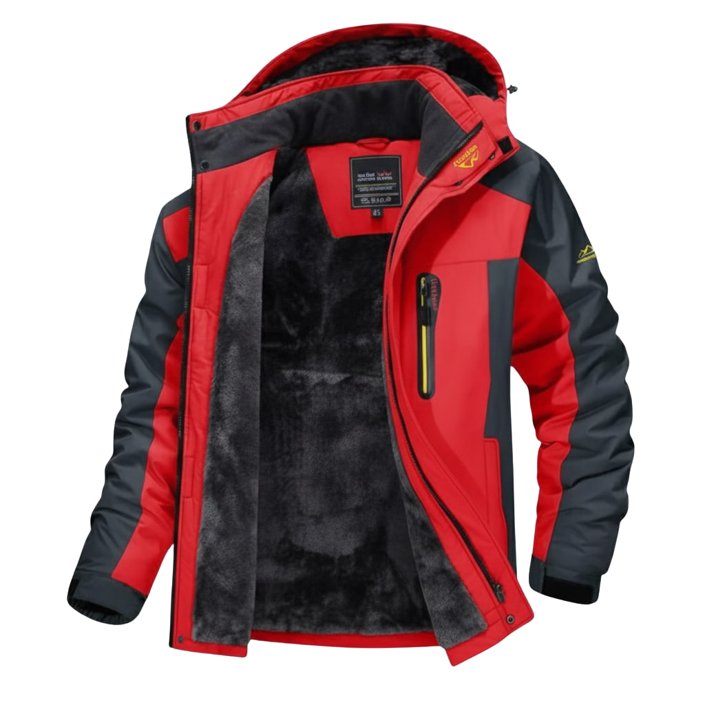 Męska Kurtka Zimowa z Kapturem - Parka z Podszewką