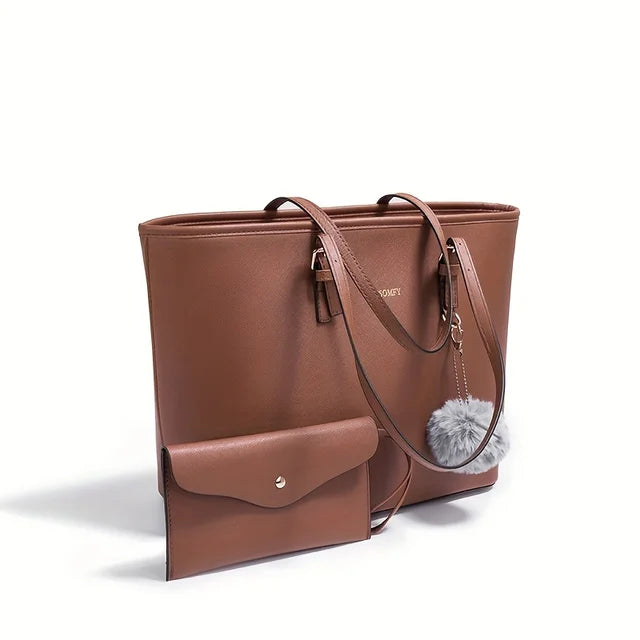 Damska Elegancka Tote Bag - Przestronna Wielokomorowa Codzienna