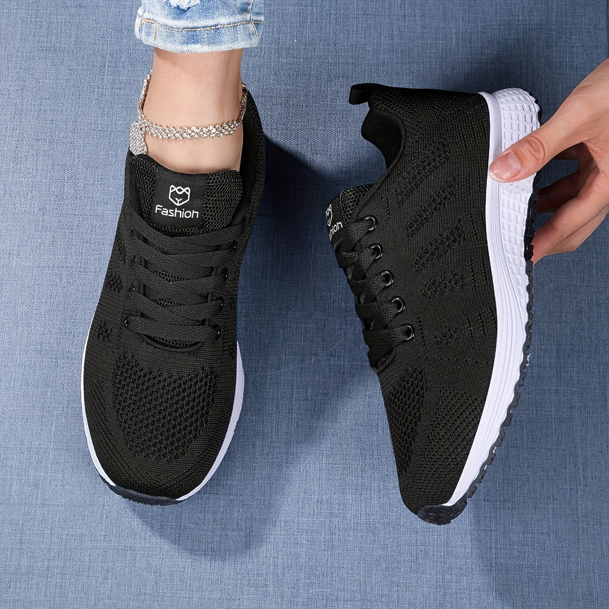 Damskie Oddychające Sneakersy - Lekkie Komfort Sport