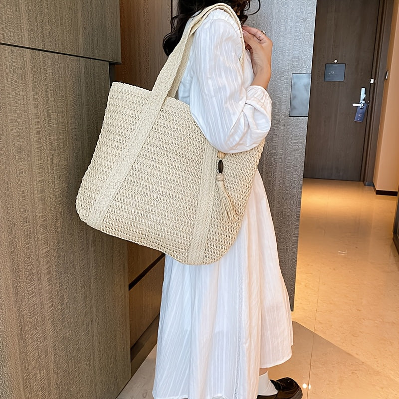 Damska Przestronna Tote Bag - Stylowy Neseser na Ramię