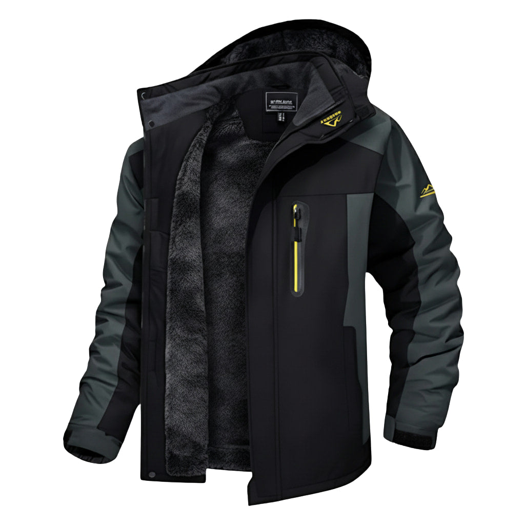 Męska Kurtka Zimowa z Kapturem - Parka z Podszewką