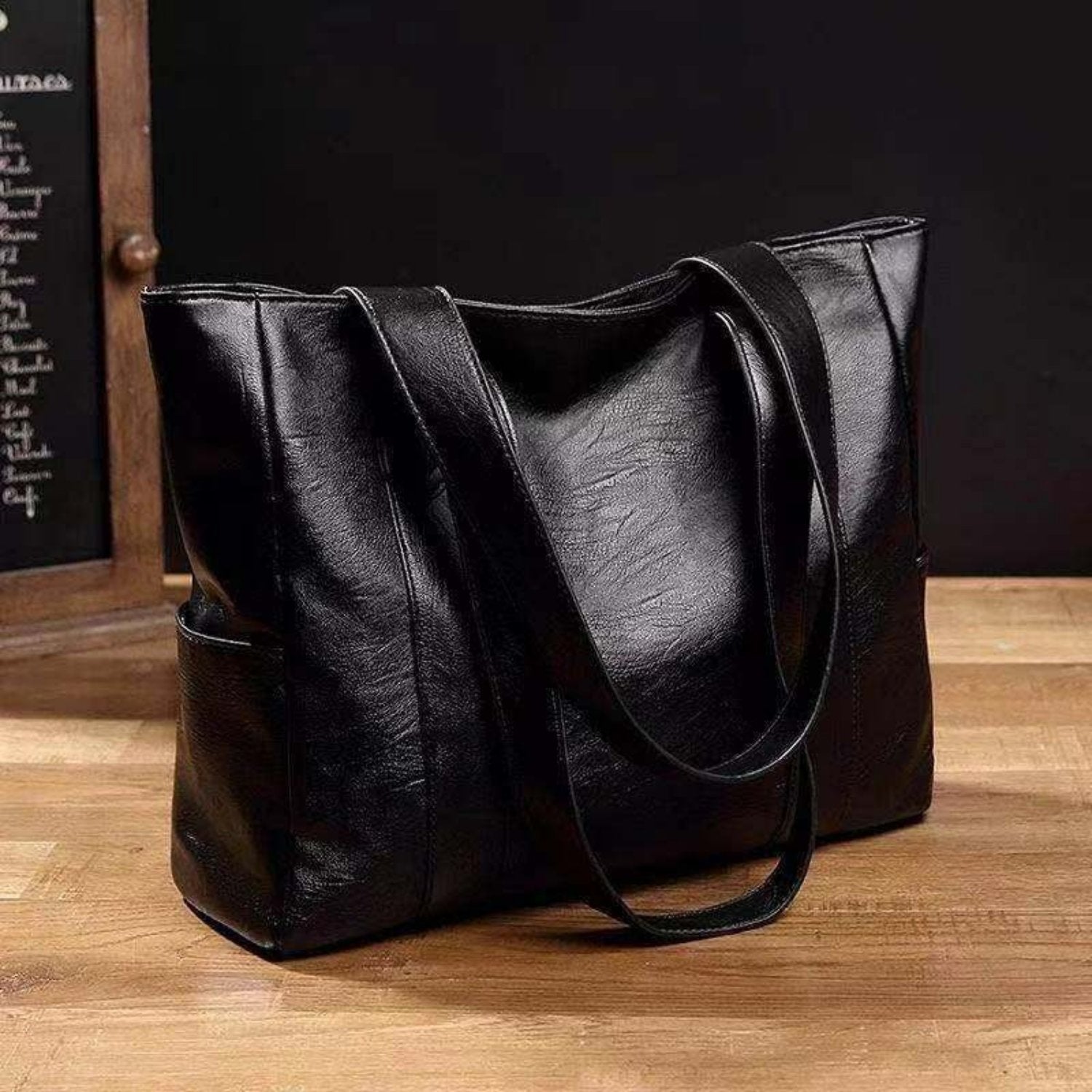 Damska Skóra Tote Bag - Przestronna w Stylu Vintage Pasek na ramię