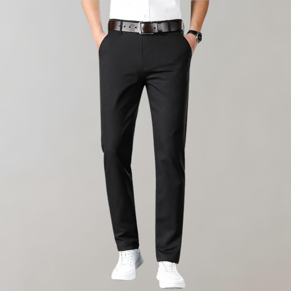 Męskie Spodnie do Pracy - Fason Slim Fit, ze Zwężaną Nogawką