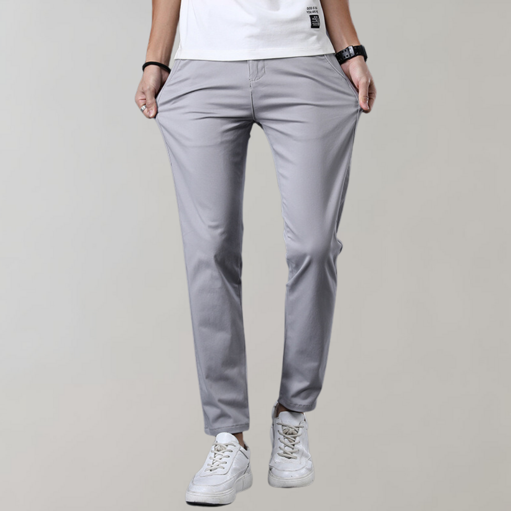 Męskie Spodnie do Pracy - Fason Slim Fit, ze Zwężaną Nogawką