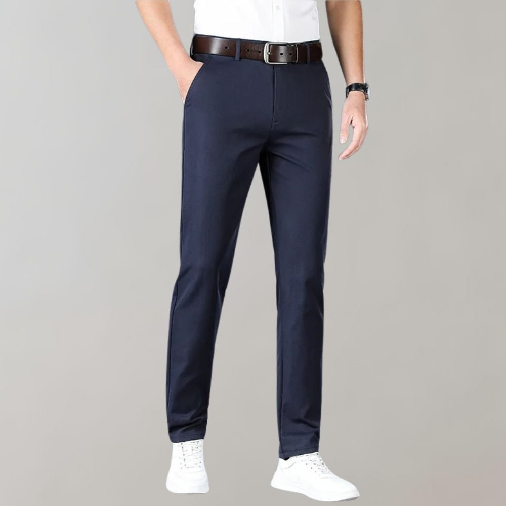 Męskie Spodnie do Pracy - Fason Slim Fit, ze Zwężaną Nogawką