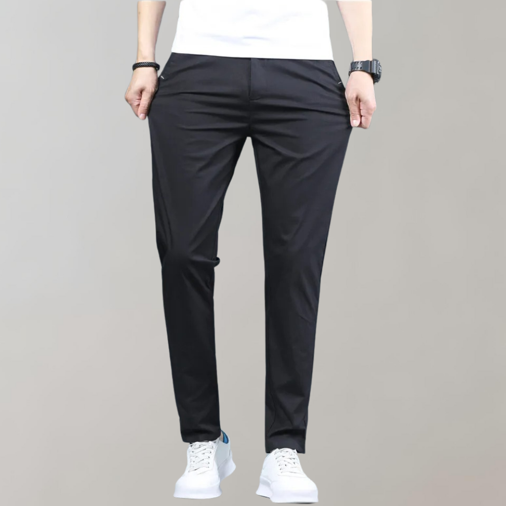 Męskie Elastyczne Spodnie do Pracy - O Kroju Slim Fit