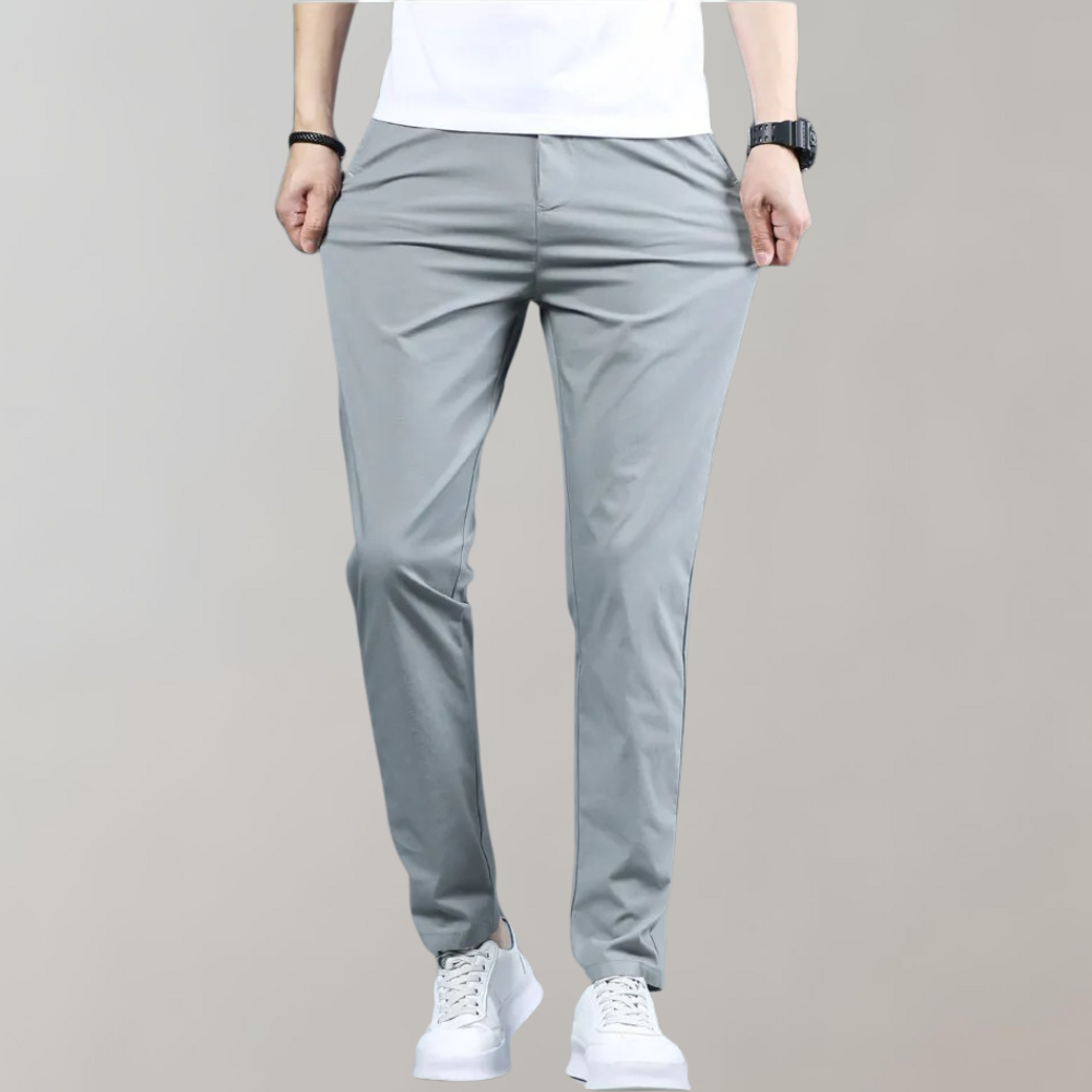Męskie Elastyczne Spodnie do Pracy - O Kroju Slim Fit