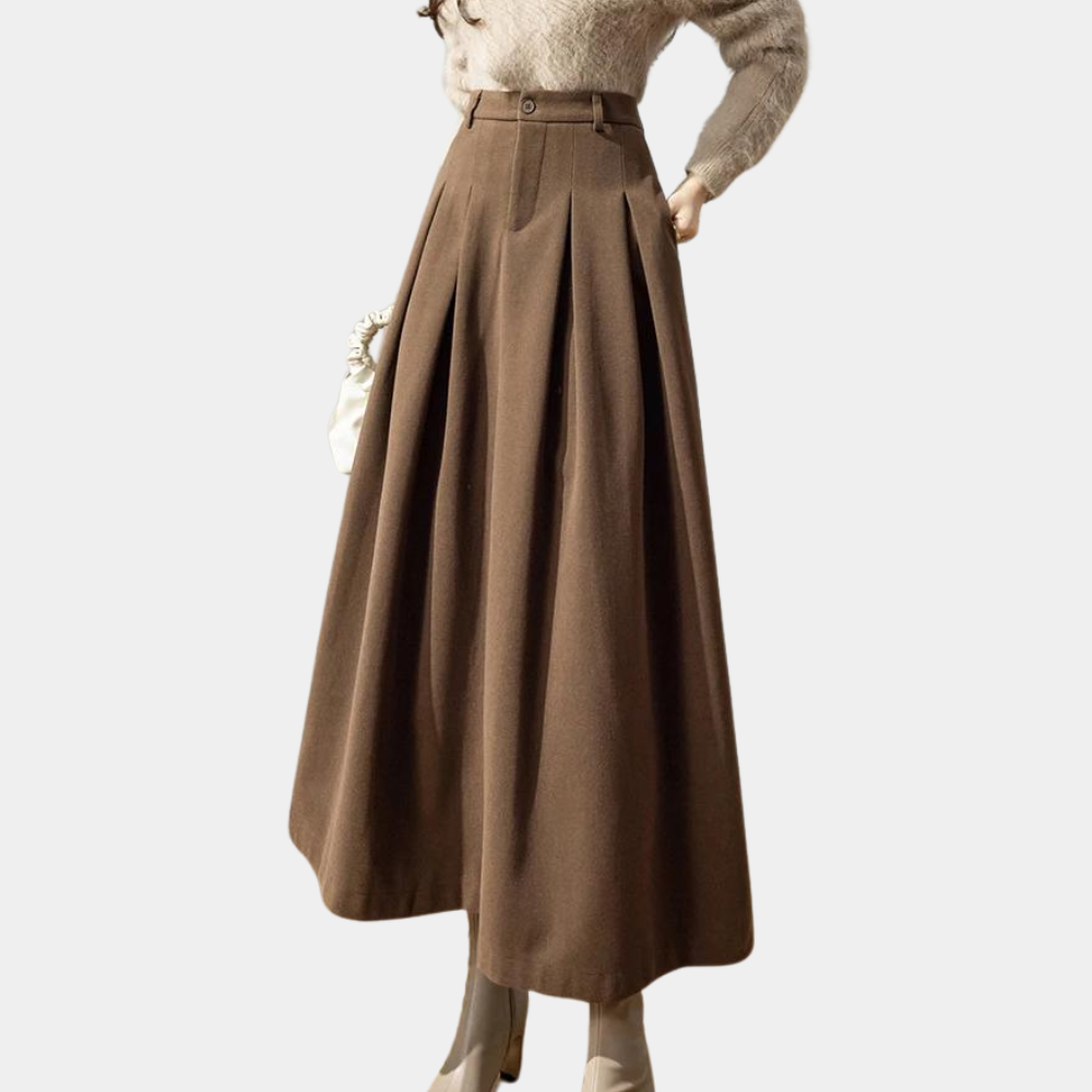 Damska Plisowana Spódnica Midi – Elegancka linia A