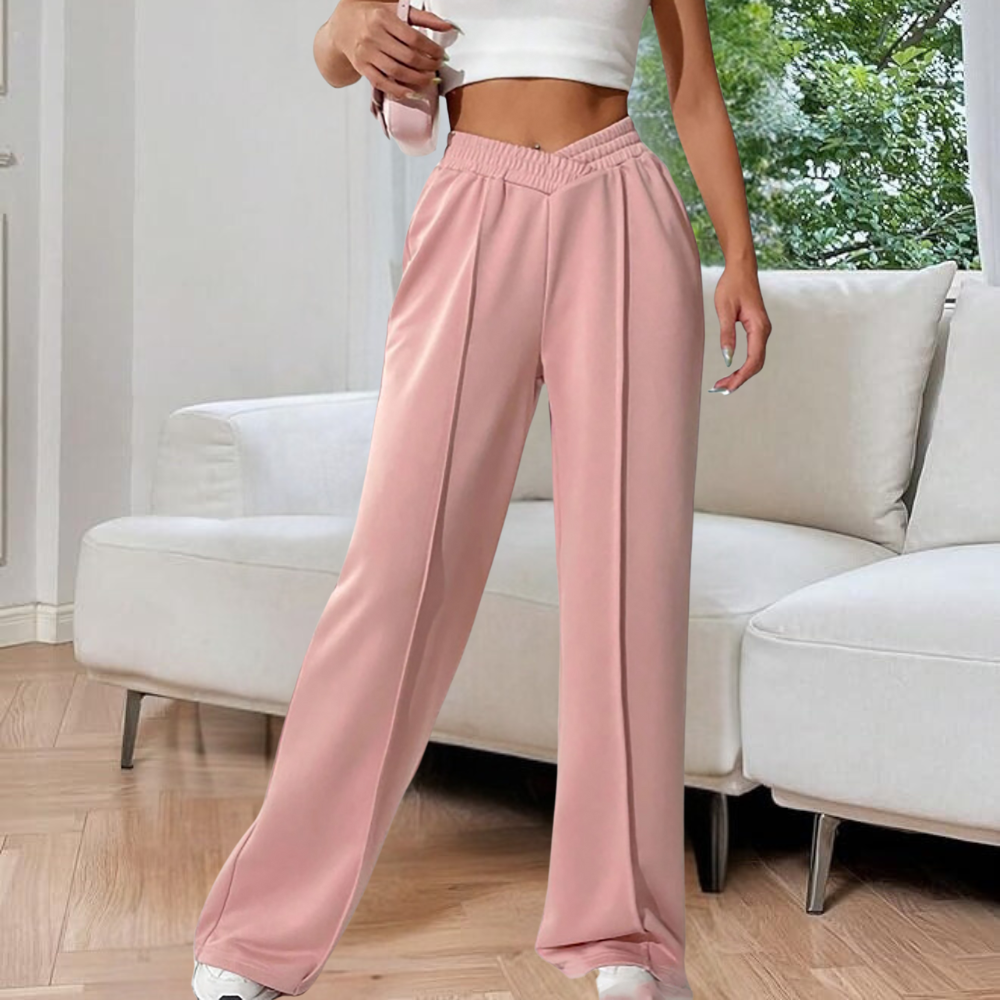 Damskie Stylowe Jogger z Szerokimi Nogawkami – Pochlebny Elastyczny Pas