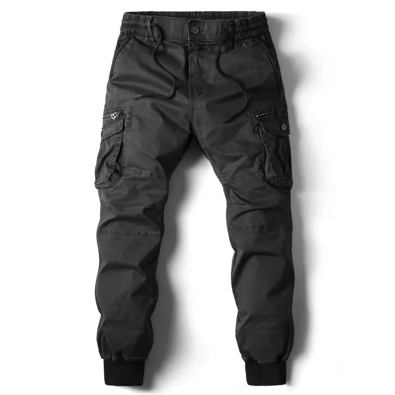 Męskie Spodnie Cargo - Joggery ze Ściągaczami