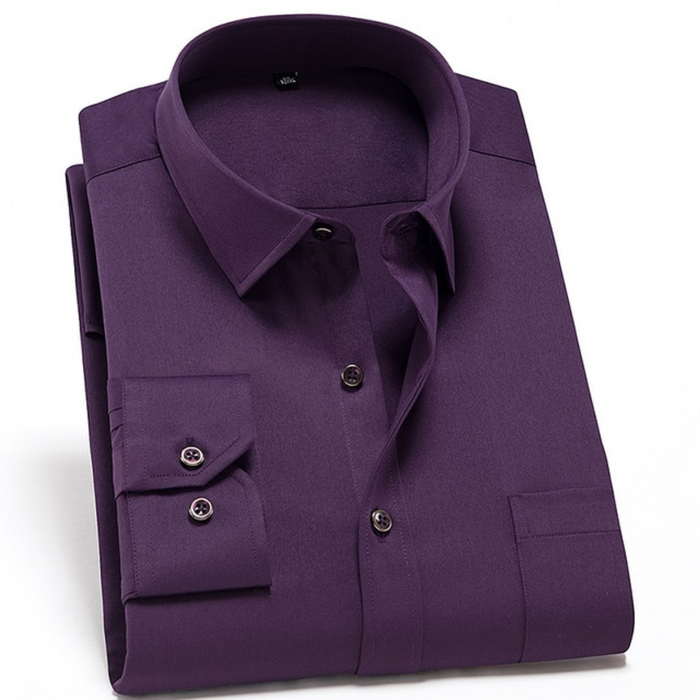 Męska Bez Zagnieceń Rozciągliwa Koszula - Casualowy Slim Fit