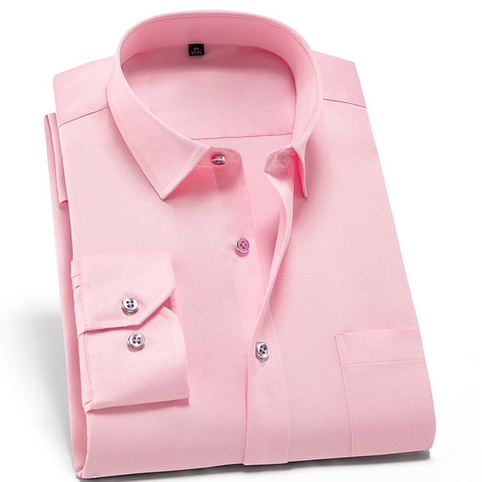 Męska Bez Zagnieceń Rozciągliwa Koszula - Casualowy Slim Fit