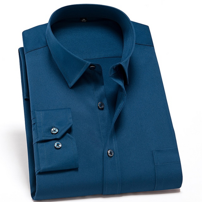 Męska Bez Zagnieceń Rozciągliwa Koszula - Casualowy Slim Fit