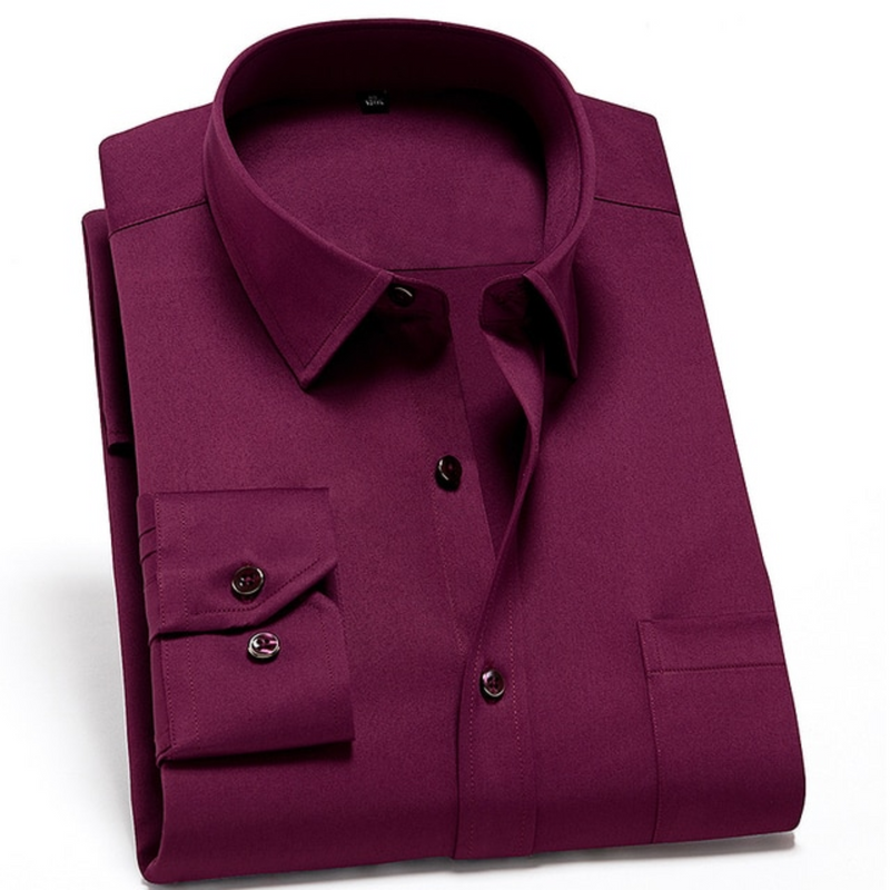 Męska Bez Zagnieceń Rozciągliwa Koszula - Casualowy Slim Fit