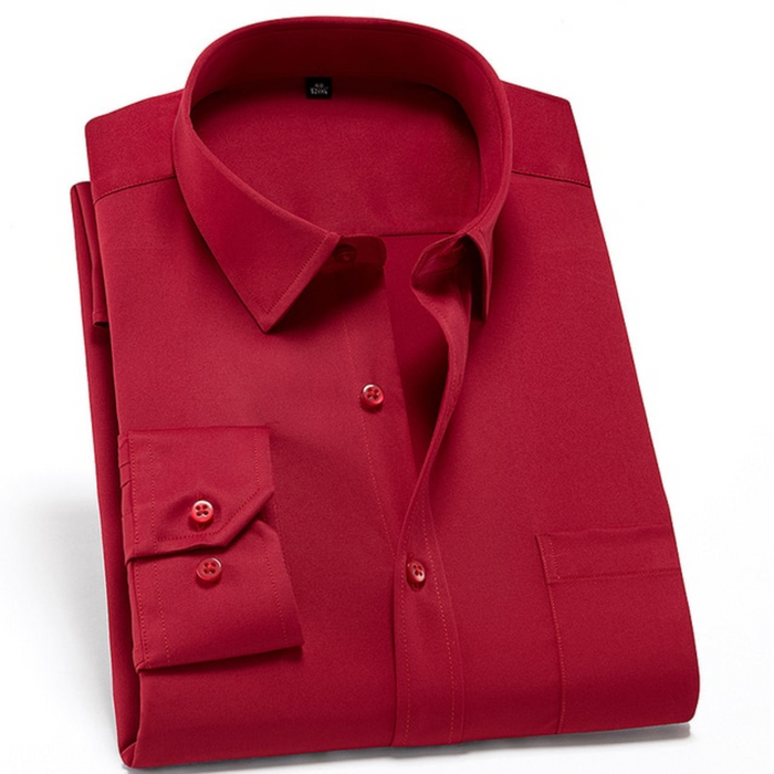 Męska Bez Zagnieceń Rozciągliwa Koszula - Casualowy Slim Fit