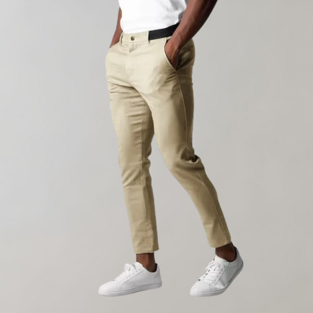 Męskie Chinosy do Pracy - Fason Slim Fit, Długość 7/8