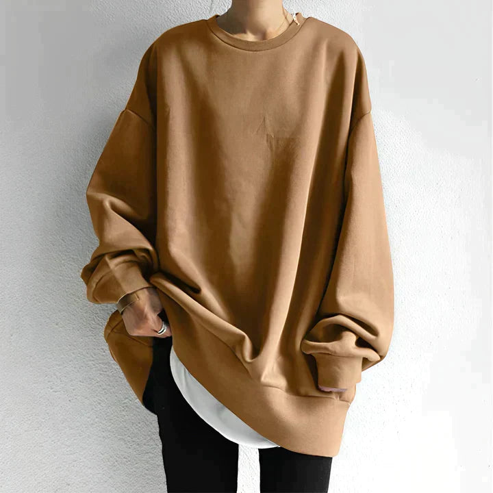 Damski Sweter Oversize - z Długim Rękawem