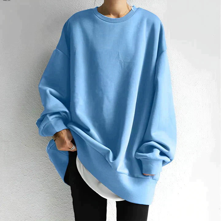 Damski Sweter Oversize - z Długim Rękawem