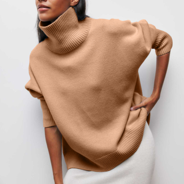 Damski Golf Sweter z Prążkowaniem – Przytulny i Wygodny