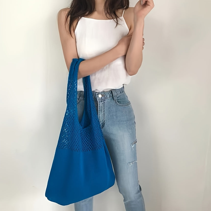 Damska Boho Szydełkowanie Tote Bag – Szykowna Torba na Lato