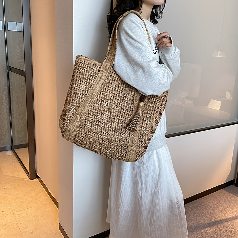 Damska Przestronna Tote Bag - Stylowy Neseser na Ramię